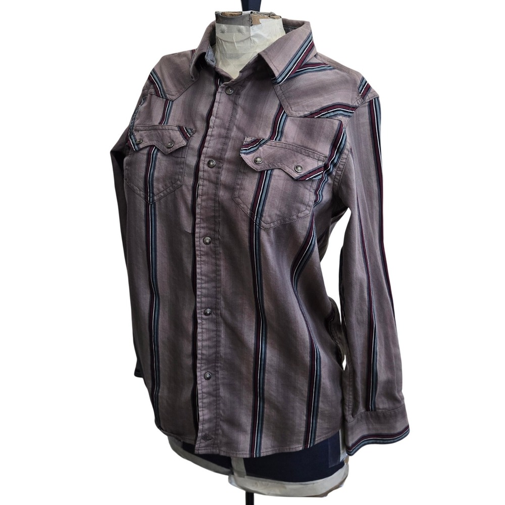Cody James Authentic Western Apparel Mens Striped Small  Button‎ Up Shirt